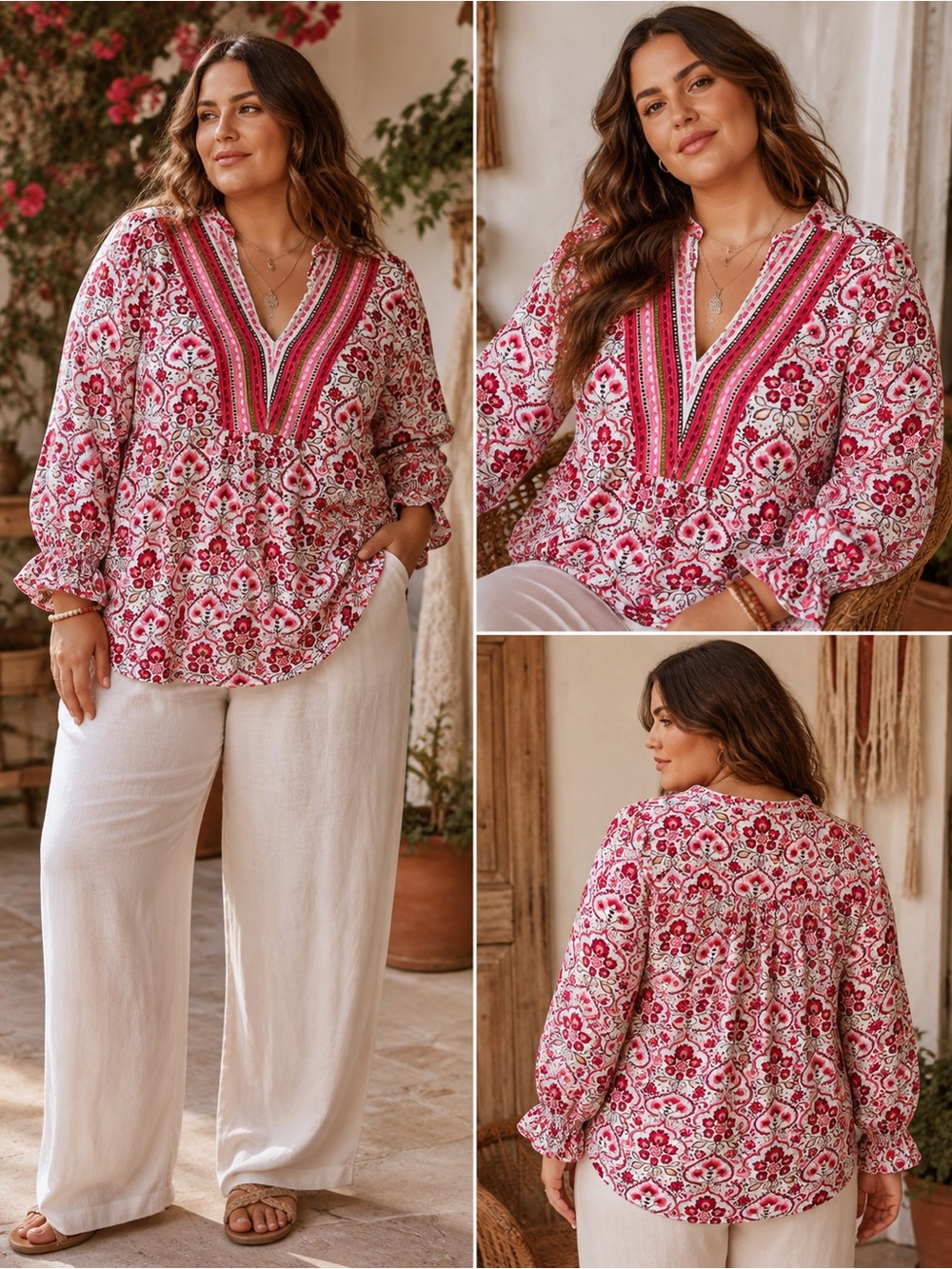 MATILDA JANE Heart To Heart Daydream Floral Romantic Boho Blouse Size XL